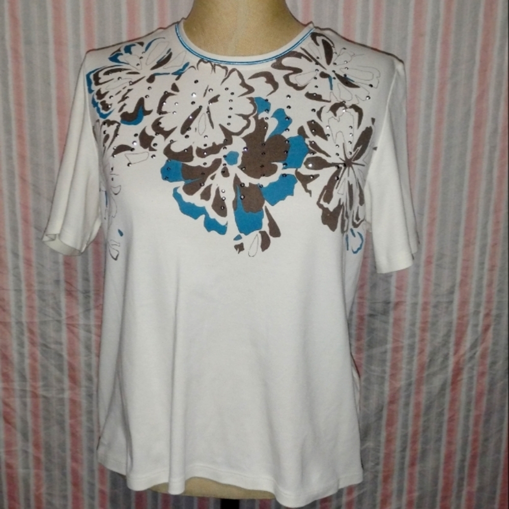 5For$12 Floral Beaded Top